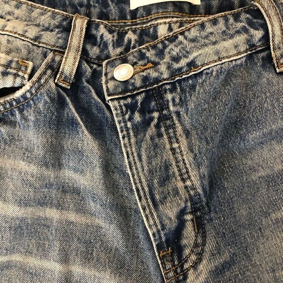 Flying Monkey Super Distressed Medium Wash Straight Leg Jeans Size 8/29 - Picture 9 of 15